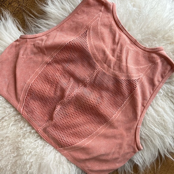 Pink Mesh Crop Top Sz M - Picture 4 of 5